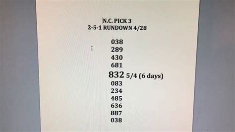 nc lottery pick 4 results.